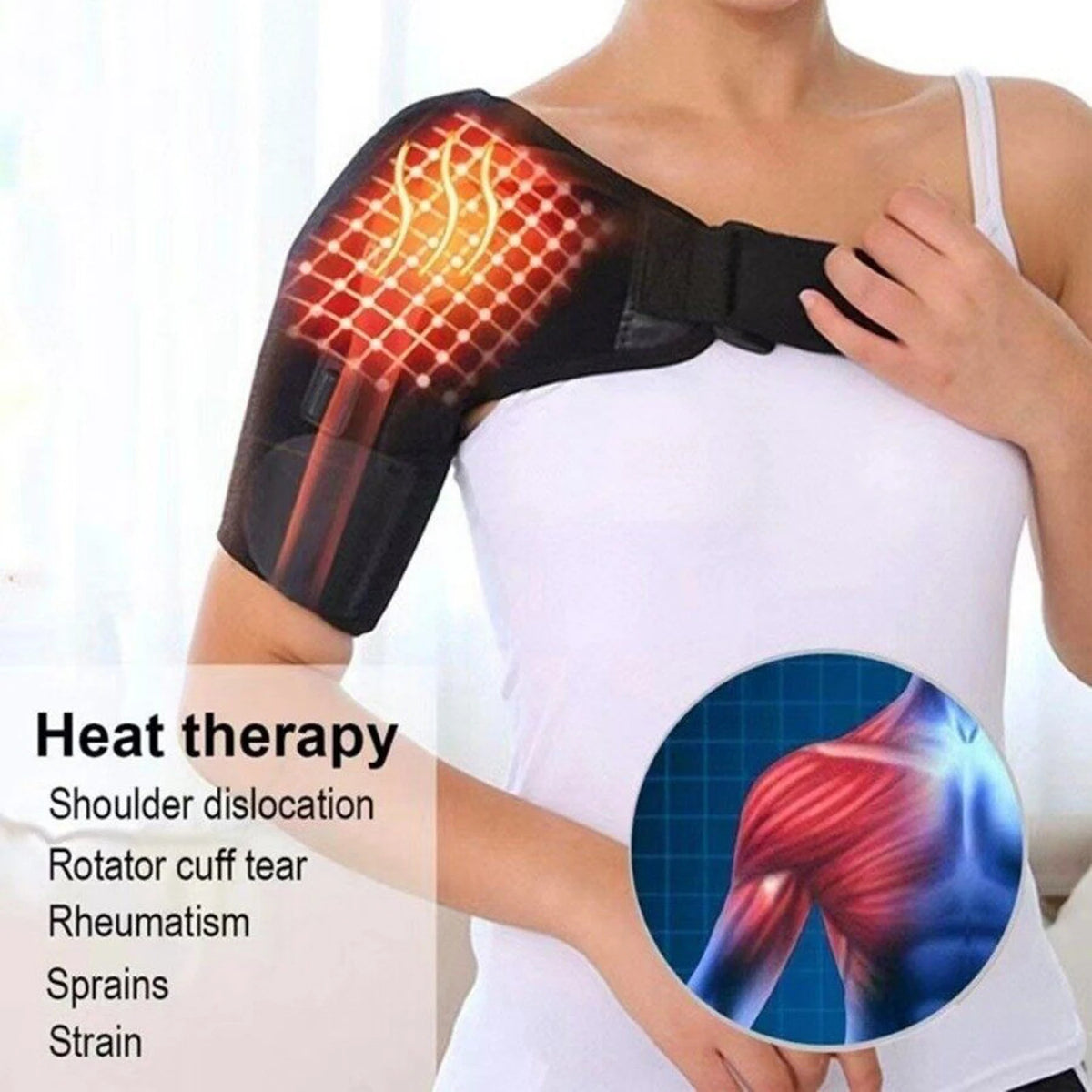 OMVLA™ Faja Térmica para Hombro – Terapia de Calor y Compresión