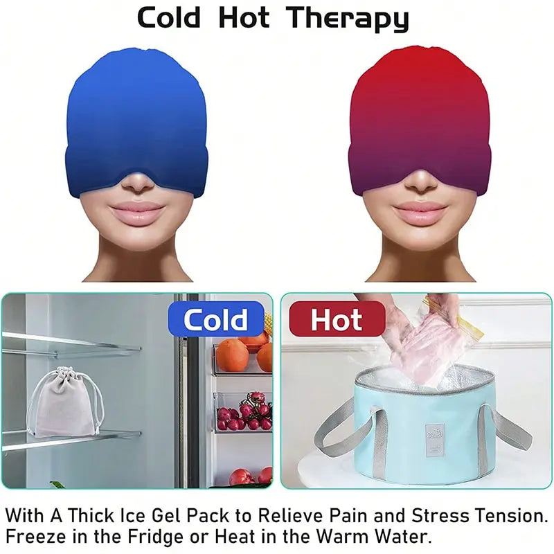 OMVLA™ Gorro de Gel Frío - Compresa para Cabeza y Ojos
